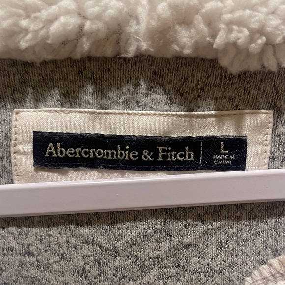 Abercrombie & Fitch Heather Gray Fleece Hoodie romper - Picture 4 of 5